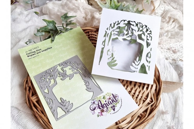 Нож для вырубки "Дремучий лес" от AgiArt, размеры вырубки 91*94 mm