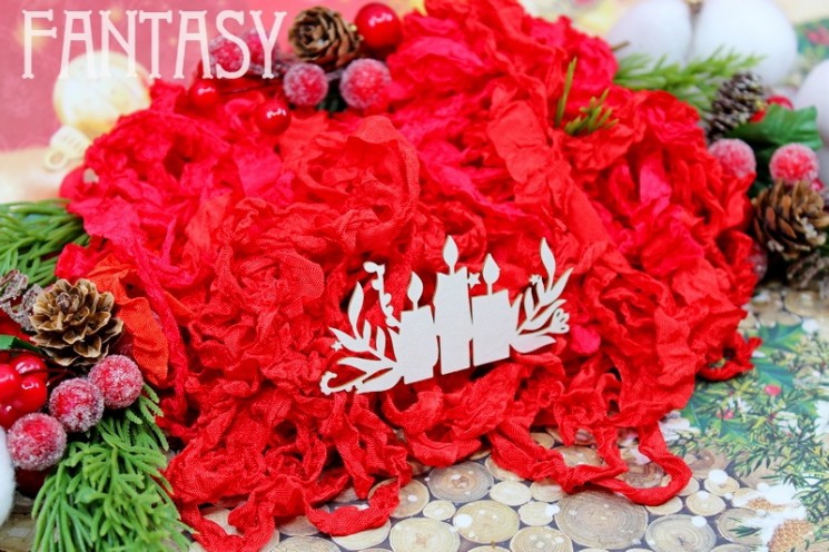 Chipboard Fantasy "Candles 1586" size 7.3*4cm