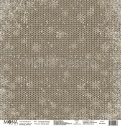 Односторонний лист бумаги MonaDesign Теплая зима "Теплый свитер" размер 30,5х30,5 см, 190 гр/м2