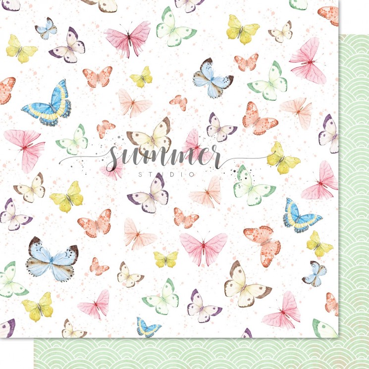 Double-sided sheet of paper Summer Studio Special Summer " Fly " size 30.5*30.5 cm, 190gr