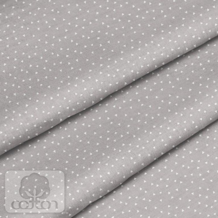 Fabric 100% cotton Poland "Triangle on gray", size 50X50 cm