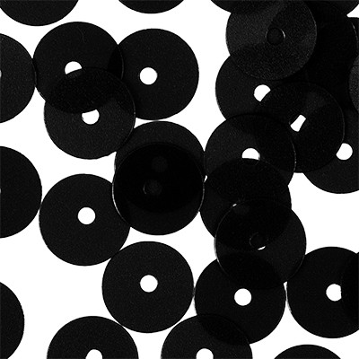Sequins "Zlatka" in bulk, black No.004, 6 mm, 10 gr