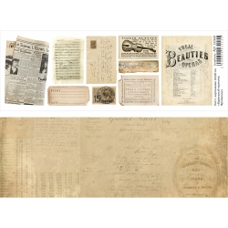 Двусторонний лист с картинками "Идеальный мужчина. Фрагменты", 10х30 см, 180 гр/м2
