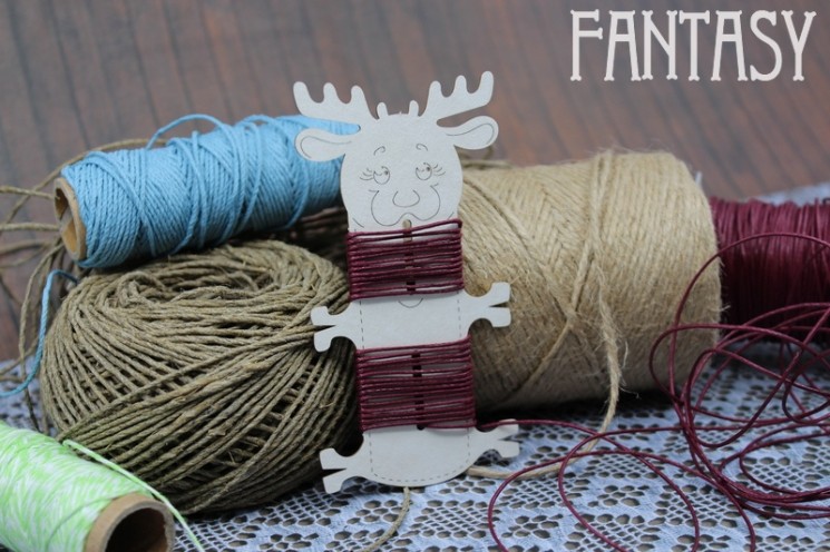 Chipboard Fantasy "Thread winding Moose 1764" size 5.9*11.1 cm