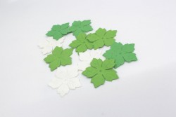 Лепестки пуансетии "Бело-зеленый микс" размер 3,5 см 10 шт