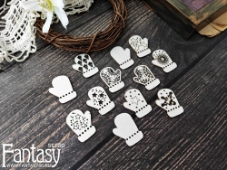 Чипборд Fantasy "Варежки 3882", размер 3*4 см