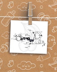 Sweet Time Rubber Stamp 