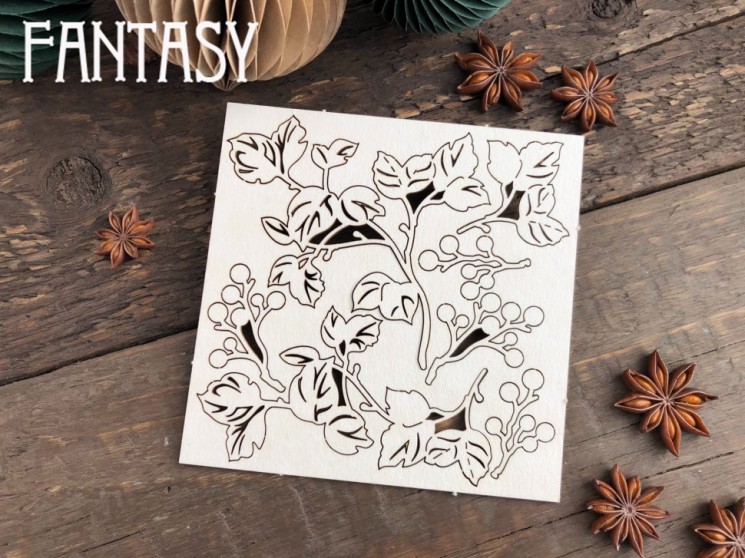 Chipboard Fantasy set "Winter currant 2349" sizes from 2*3 cm to 8*6.9 cm