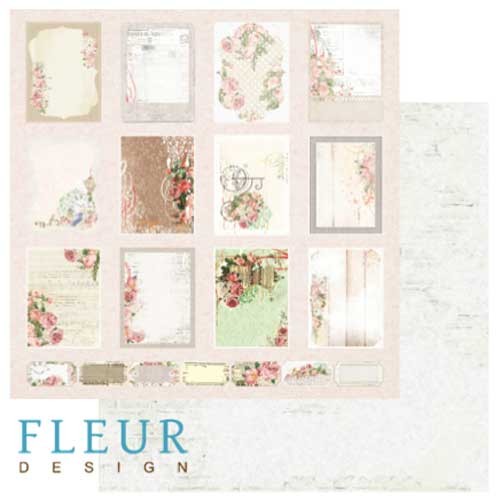 Double-sided sheet of paper Fleur Design Old park "Cards", size 30. 5x30. 5 cm, 190 gr/m2