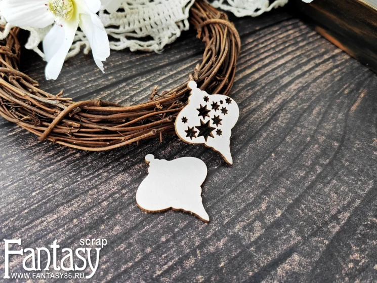 Чипборд Fantasy "Новогодний шар  3883"