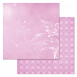 Двусторонний лист бумаги ScrapMania "Фономикс. Розовый. Лепестки", размер 30х30 см, 180 гр/м2
