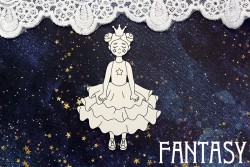Чипборд Fantasy "Маленькая принцесса 1384" размер 8,6*5,5 см