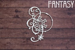 Чипборд Fantasy «Рамка с снежинкой 2306»размер 7*5,1см