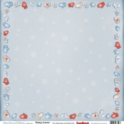 Double-sided sheet of Scrapberry's paper Once in winter 