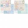 1/2 Set of double-sided paper Fleur Design "Forgotten summer", 12 sheets, size 15x15 cm, 190 gr/m2 