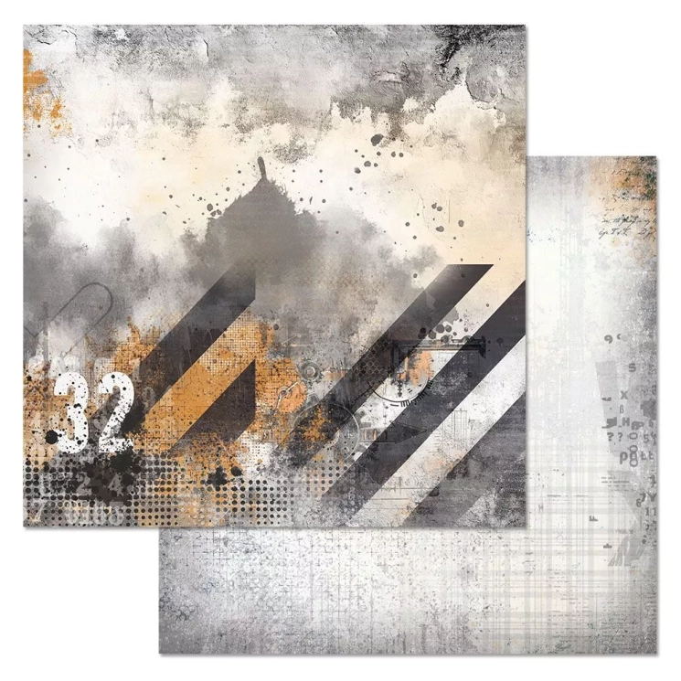 Двусторонний лист "Стальное сердце. Максимум", размер 30*30 см, 180гр (ScrapMania)