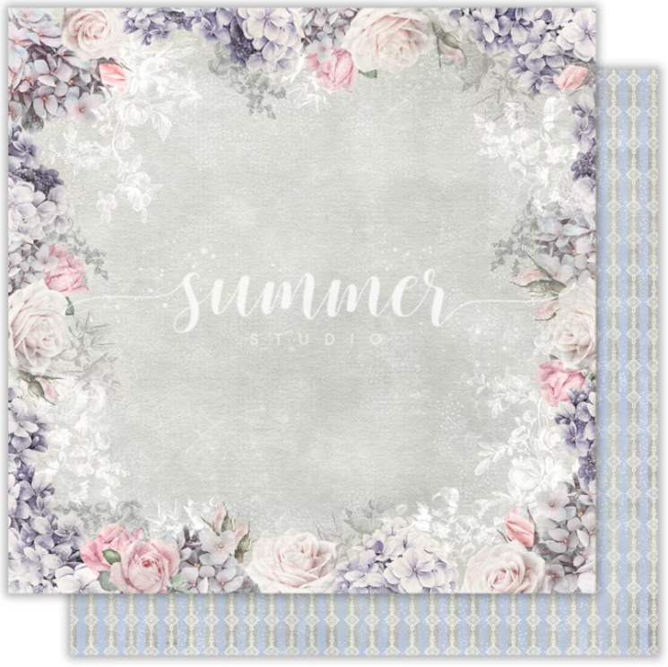 Double-sided sheet of paper Summer Studio Shabby Wedding "Decoration" size 30.5*30.5 cm, 190gr