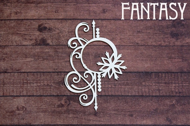 Chipboard Fantasy "Frame with curls 2307" size 7.4*4.9 cm