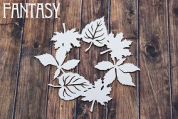 Чипборд Fantasy "Рамка с осенними листьями  2253" размер 6,3*7 см