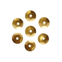 Набор граненых пайеток "Матовое золото", 6 мм, 10 гр