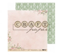 Двусторонний лист бумаги CraftPaper Чайная роза "Счастье" размер 30,5*30,5см, 190гр