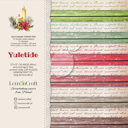 1/2 Set of LemonCraft "Yuletide" double-sided paper. Basic", 6 sheets, size 30. 5x30. 5 cm, 200 g /m2
