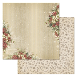 Двусторонний лист "Винтажный Новый Год. Праздник", размер 30*30 см, 180гр (ScrapMania)