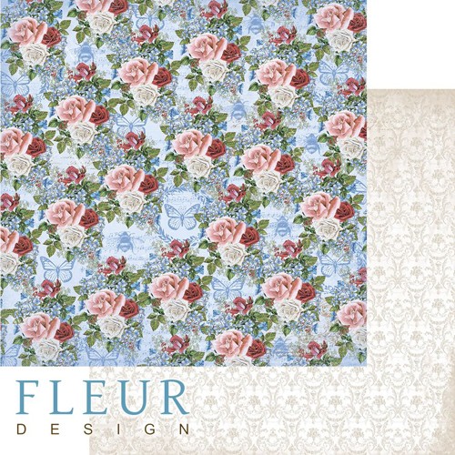 Double-sided sheet of paper Fleur Design Love story "Date", size 30. 5x30. 5 cm, 190 gr/m2