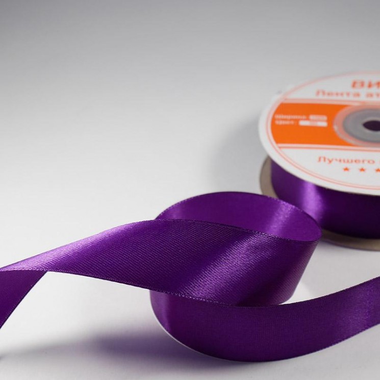Satin ribbon "Purple", width 2 cm, length 5.6 m