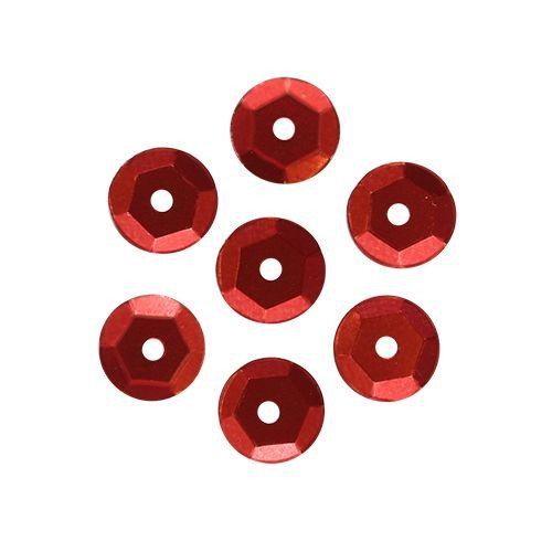 Set of faceted sequins "Red", 6 mm, 10 gr 