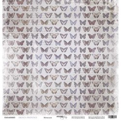 Односторонний лист бумаги ScrapМир French Provence "Мотыльки" размер 30*30см, 190гр