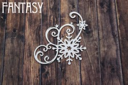 Чипборд Fantasy «Зимний завиток 2215» размер 7*5 см