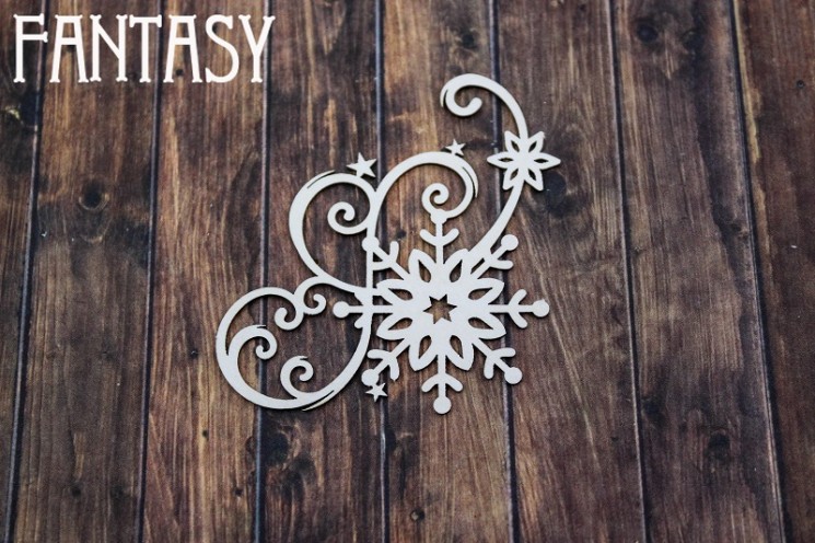 Чипборд Fantasy «Зимний завиток 2215» размер 7*5 см