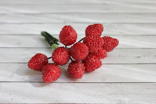 Decorative bouquet "Raspberry berries"