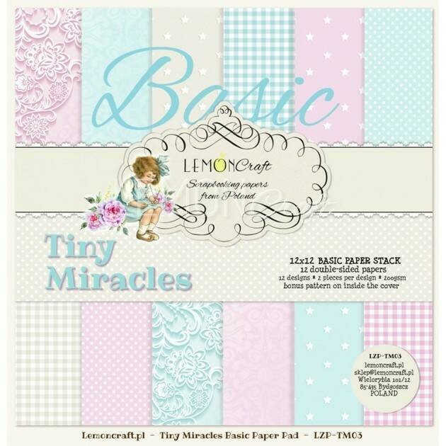 1/2 Set of LemonCraft "Tiny Miracles" double-sided paper. Basic", 6 sheets, size 30. 5x30. 5 cm, 200 g /m2