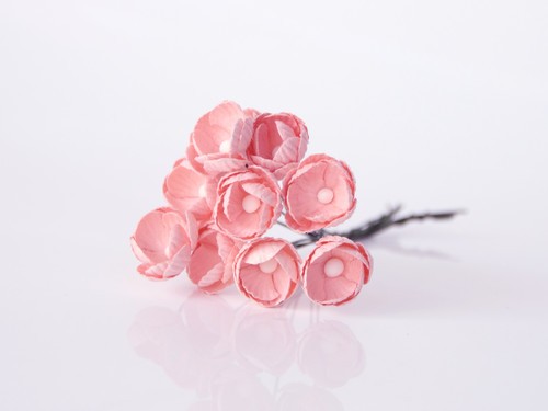 Лютики "Розово-персиковые светлые" размер 1 см 5 шт