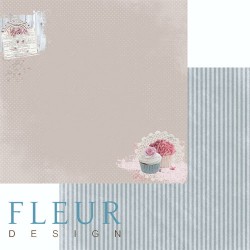Двусторонний лист бумаги Fleur Design Весенняя "Сладости", размер 30,5х30,5 см, 190 гр/м2