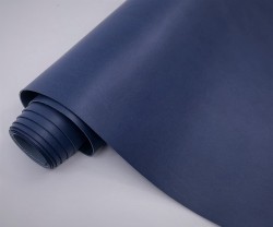 Переплётный кожзам Италия, цвет Глубокий синий матовый, 32Х70 см