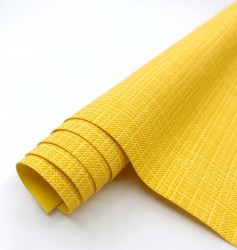 Binding leatherette with a yellow matte texture, size 33*70cm, 225g/m
