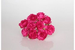 Кудрявые розы "Фуксия" размер 3см, 5 шт