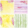 1/2 Set of one-sided LemonCraft "Fresh Summer" paper, 18 sheets, size 15x15 cm, 170 g/m2