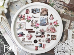 Высечки Fantasy на картоне "Винтажная рапсодия -4", в наборе 32 шт 