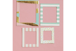 Set of decorative frames with foil 