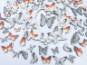 Высечки тканевые на картоне Fantasy "Вдали от суеты - 2 бабочки ", толщина картона 1 мм , 58 шт в наборе 