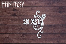 Чипборд Fantasy  Надпись «2021» 2311 размер 6,3*5,2см