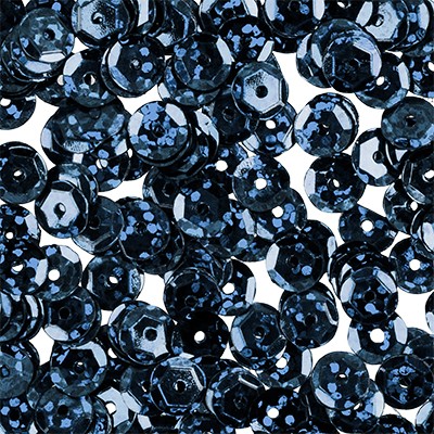Пайетки "Zlatka" россыпью, темно синий №37, 6 мм, 10 гр