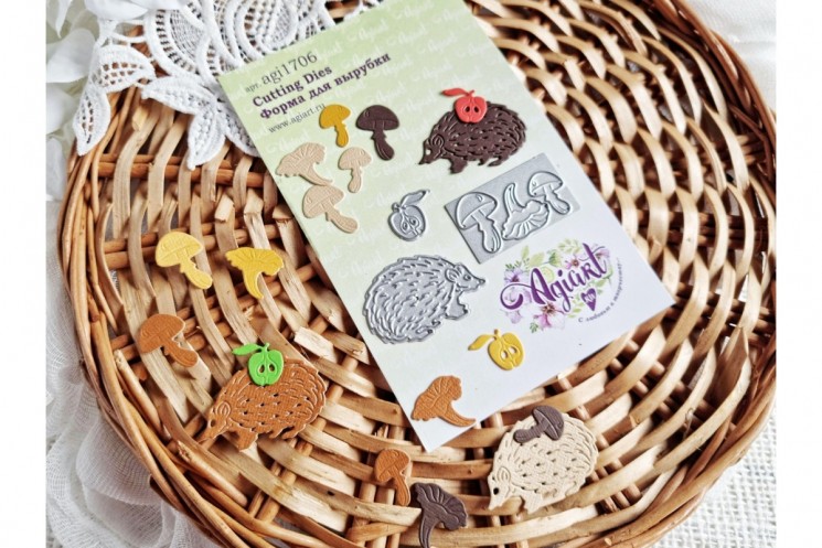 Ножи для вырубки "Ежик" от AgiArt, размер от 17*12 mm до 40*27 mm