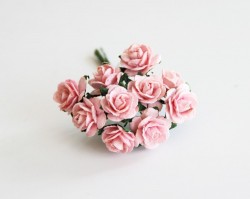 Розы "Розовоперсиковые" размер 1,5см, 5 шт