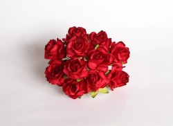 Кудрявые розы "Красные" размер 3см, 5 шт