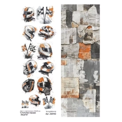 Лист с картинками 10х30 см "Стальное сердце. Защита" (ScrapMania)